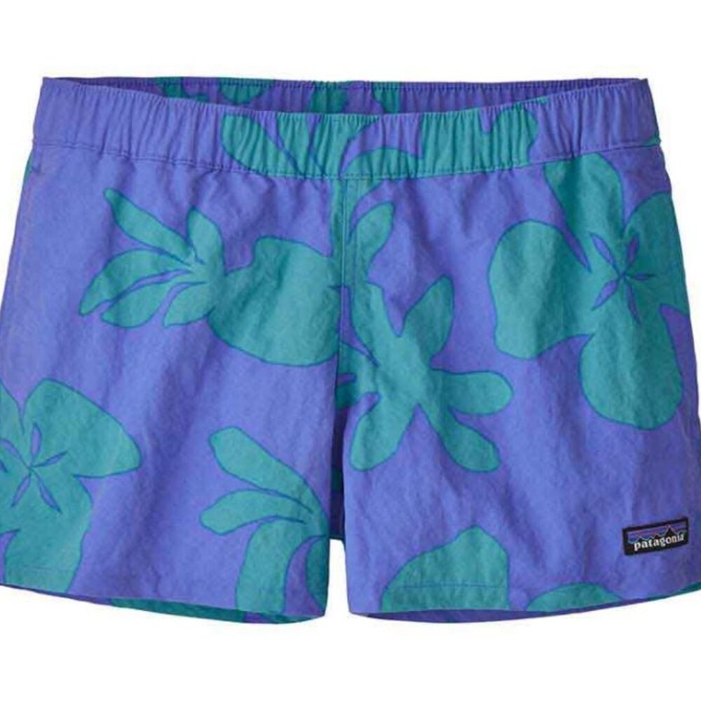Patagonia Womens Barely Baggies Shorts - Kalani Big: Float Blue Size Guide